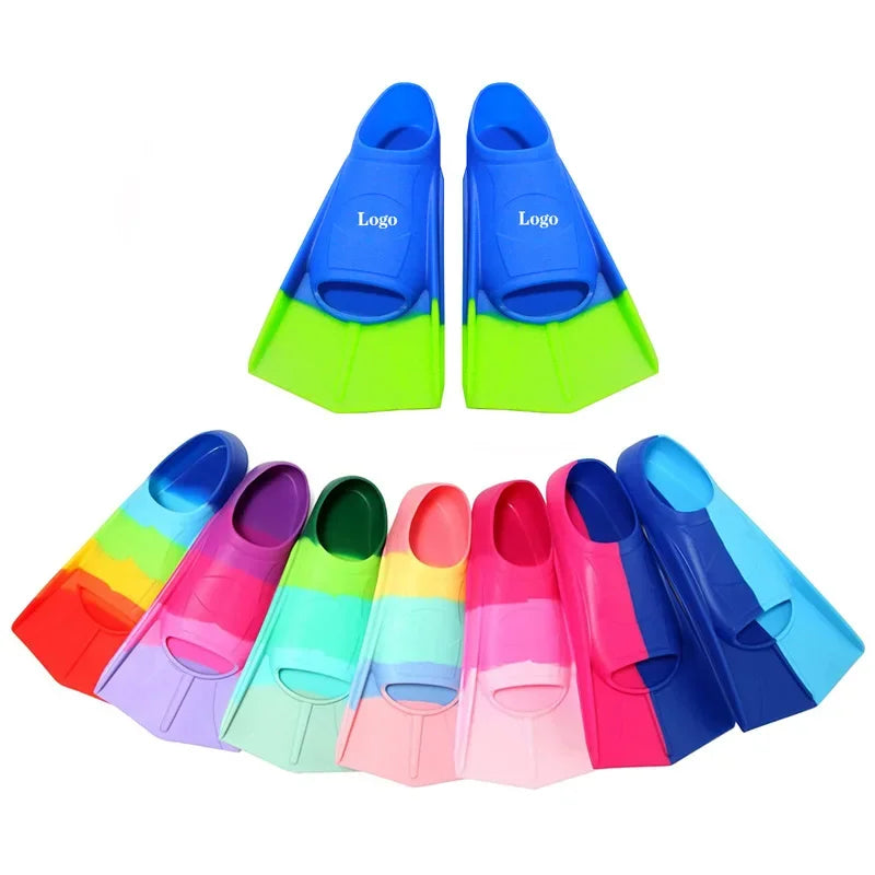 Swimming Fins Men'S Women'S Silicone Short Fin Frog Swimming Lightweight Diving Training Footplate for Adults and Children